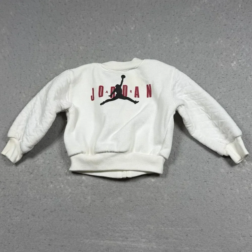 Vintage Nike Jordan Zip Up Sweatshirt Baby Kids 0-3M Y2K Infant Boy